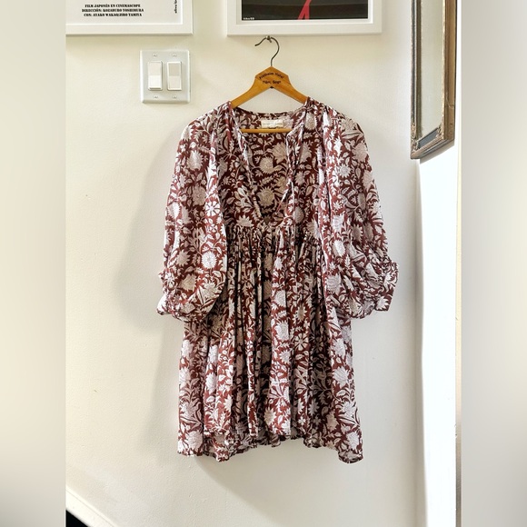 Daughters of India boho Kyra Dress in Wine XS - Picture 4 of 7